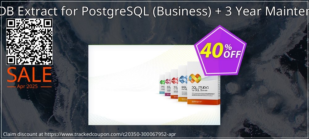 EMS DB Extract for PostgreSQL - Business + 3 Year Maintenance coupon on April Fools' Day promotions