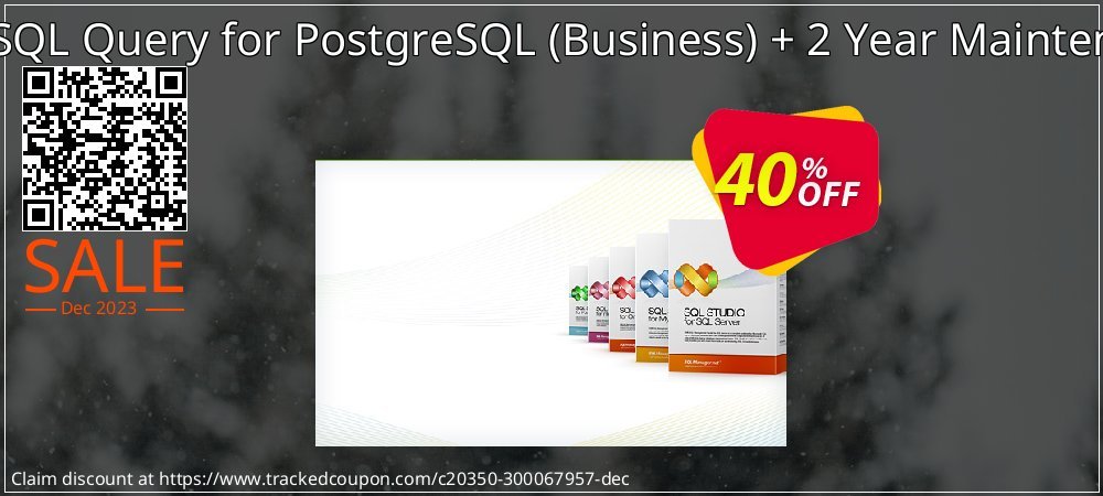 EMS SQL Query for PostgreSQL - Business + 2 Year Maintenance coupon on April Fools Day discount