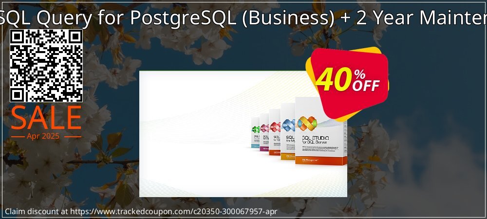 EMS SQL Query for PostgreSQL - Business + 2 Year Maintenance coupon on April Fools' Day offering discount