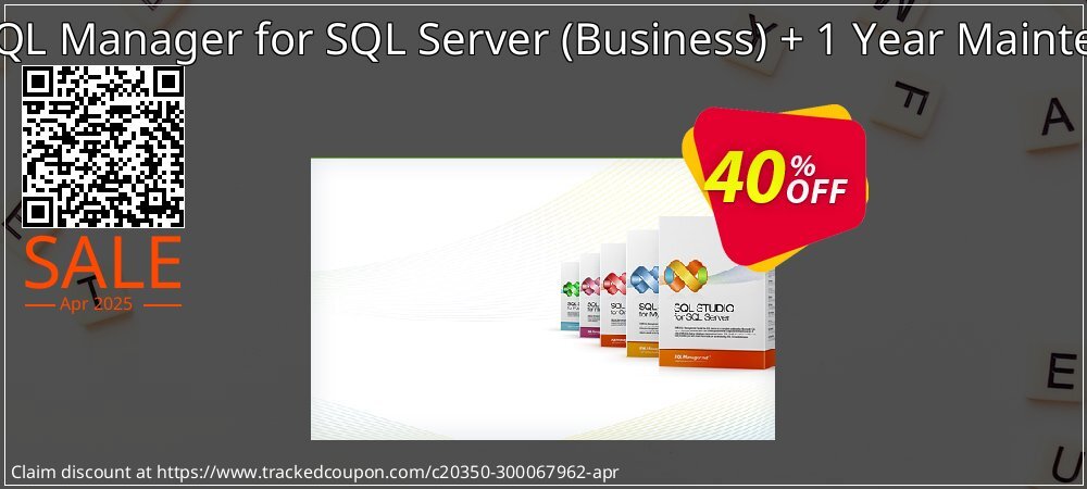 EMS SQL Manager for SQL Server - Business + 1 Year Maintenance coupon on April Fools' Day sales