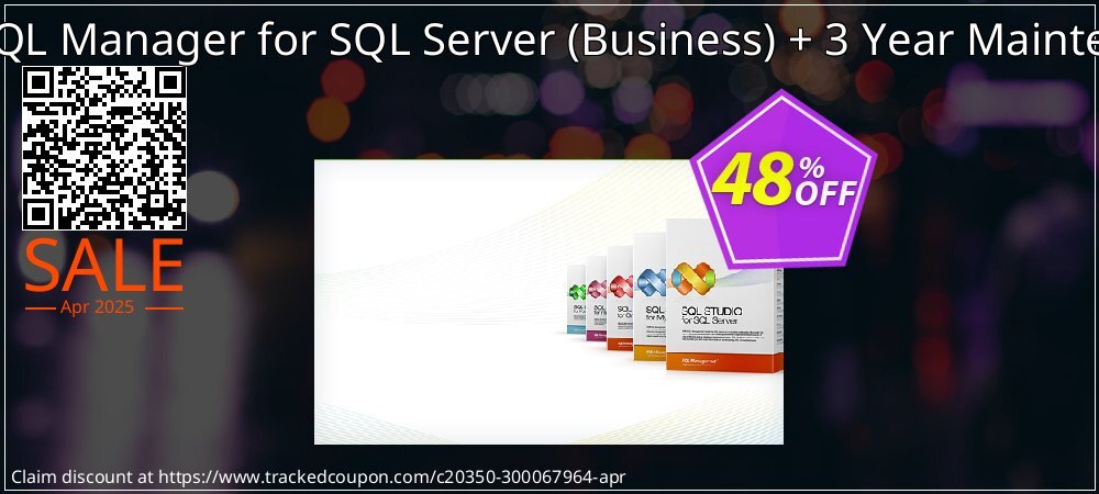 EMS SQL Manager for SQL Server - Business + 3 Year Maintenance coupon on Tell a Lie Day offer