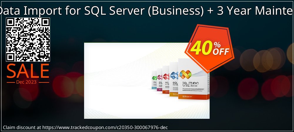 EMS Data Import for SQL Server - Business + 3 Year Maintenance coupon on Happy New Year offer