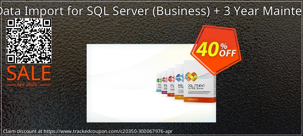 EMS Data Import for SQL Server - Business + 3 Year Maintenance coupon on Palm Sunday offering discount