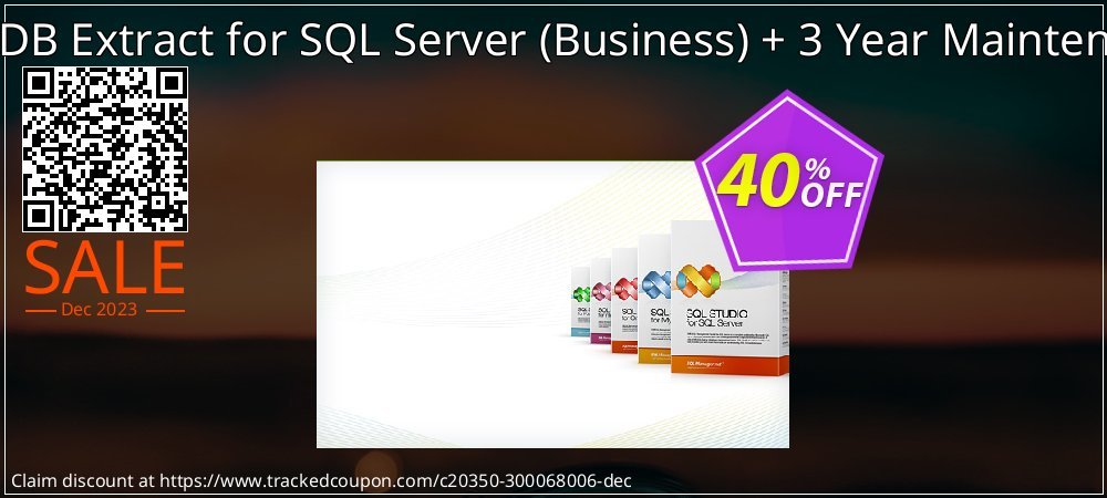 EMS DB Extract for SQL Server - Business + 3 Year Maintenance coupon on World Milk Day deals