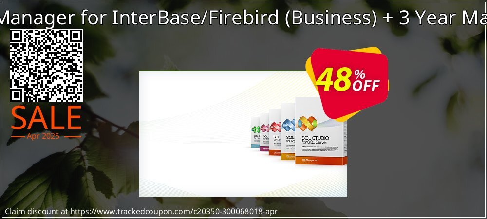 EMS SQL Manager for InterBase/Firebird - Business + 3 Year Maintenance coupon on Easter Day offer