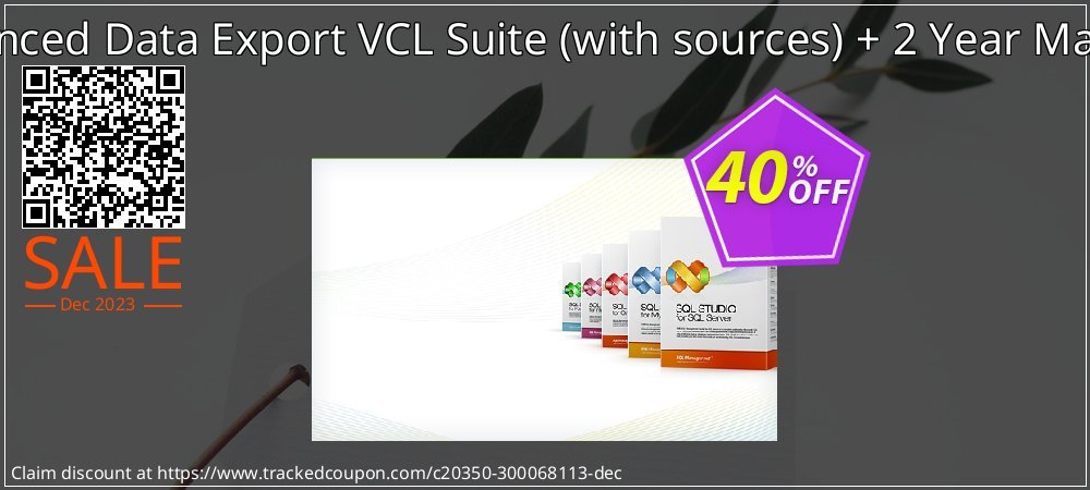 EMS Advanced Data Export VCL Suite - with sources + 2 Year Maintenance coupon on New Year's Day offering discount