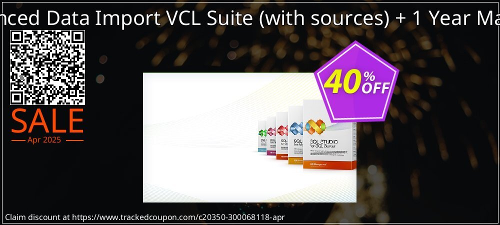 EMS Advanced Data Import VCL Suite - with sources + 1 Year Maintenance coupon on Virtual Vacation Day offer