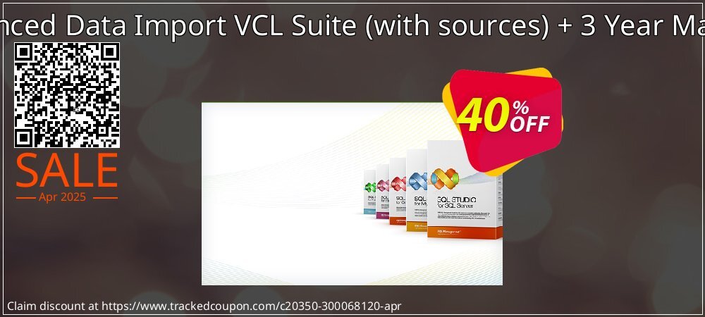 EMS Advanced Data Import VCL Suite - with sources + 3 Year Maintenance coupon on National Walking Day offering sales