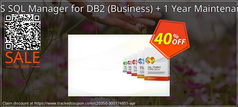 EMS SQL Manager for DB2 - Business + 1 Year Maintenance coupon on Palm Sunday offering discount