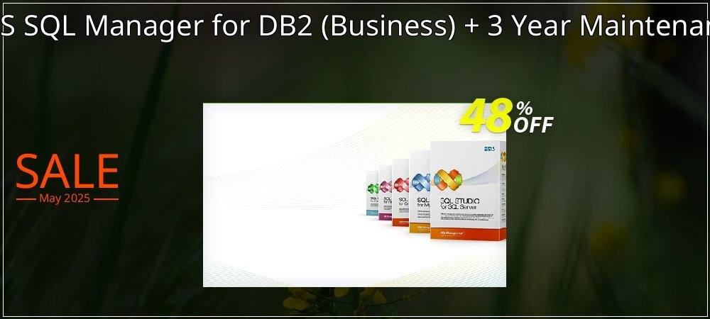 EMS SQL Manager for DB2 - Business + 3 Year Maintenance coupon on Easter Day discounts