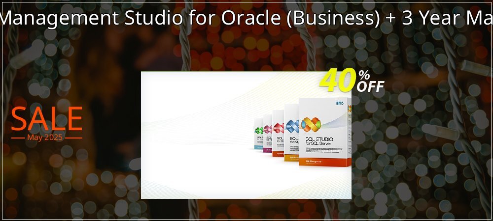 EMS SQL Management Studio for Oracle - Business + 3 Year Maintenance coupon on World Party Day deals