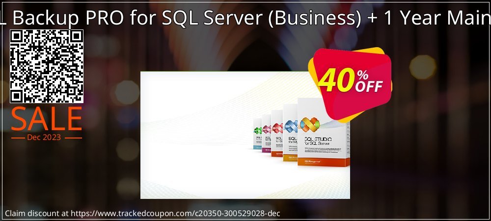 EMS SQL Backup PRO for SQL Server - Business + 1 Year Maintenance coupon on New Year's Day offer