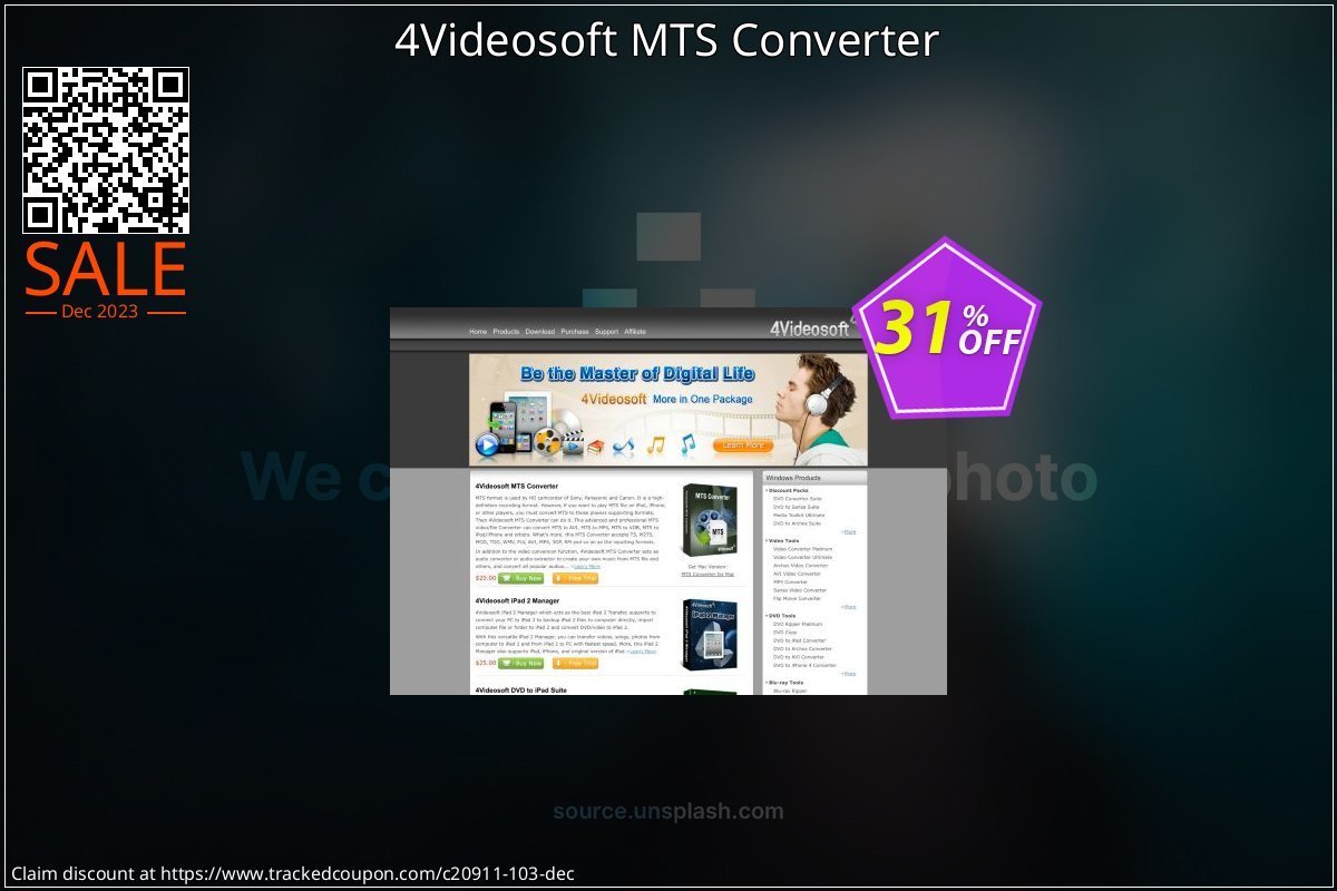 4Videosoft MTS Converter coupon on Easter Day deals