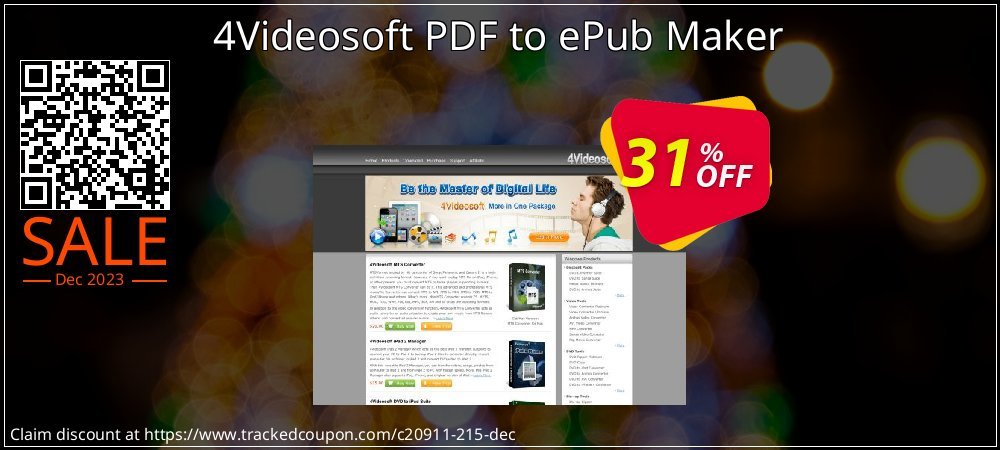 4Videosoft PDF to ePub Maker coupon on World Backup Day offering discount