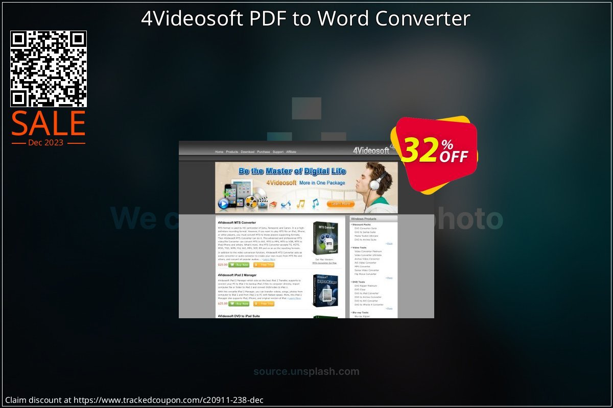 4Videosoft PDF to Word Converter coupon on Constitution Memorial Day offer