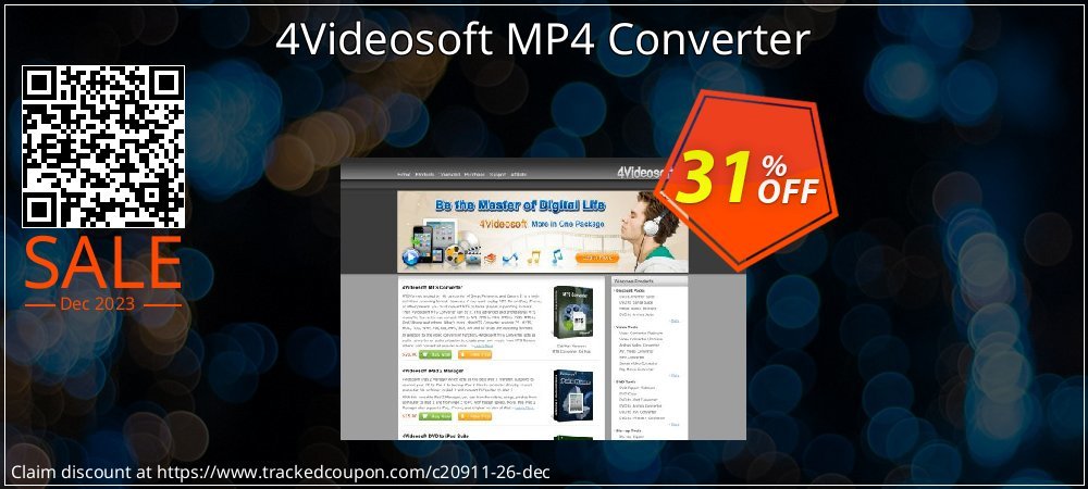 4Videosoft MP4 Converter coupon on World Party Day offering sales