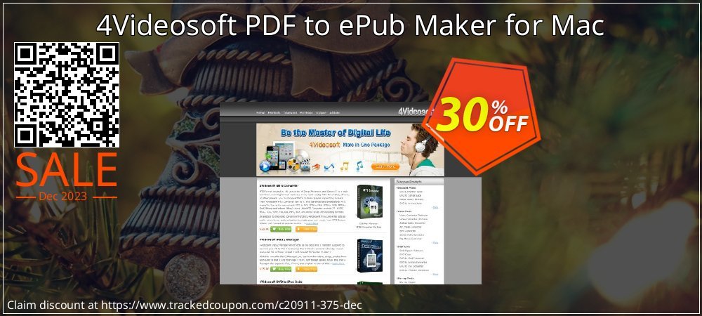 4Videosoft PDF to ePub Maker for Mac coupon on Mother Day offering discount