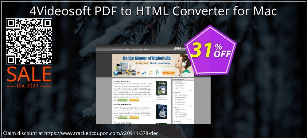 4Videosoft PDF to HTML Converter for Mac coupon on Easter Day super sale