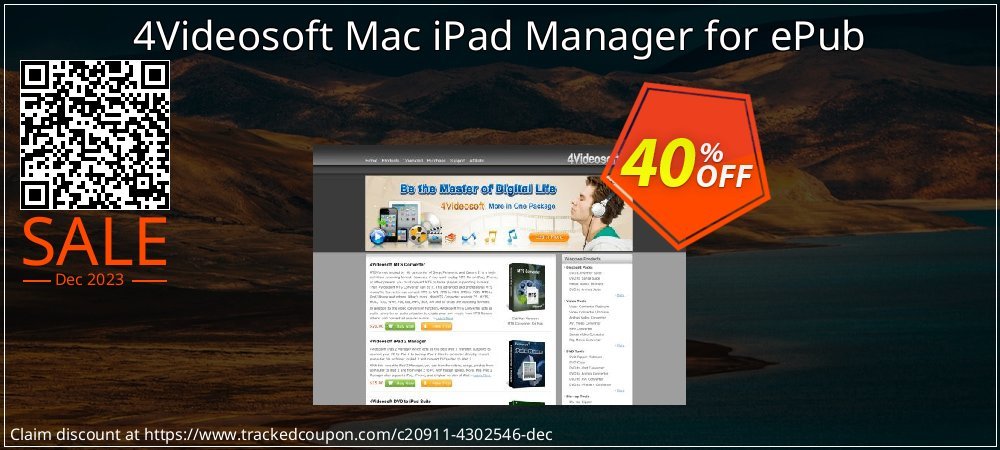 4Videosoft Mac iPad Manager for ePub coupon on Women Day offer