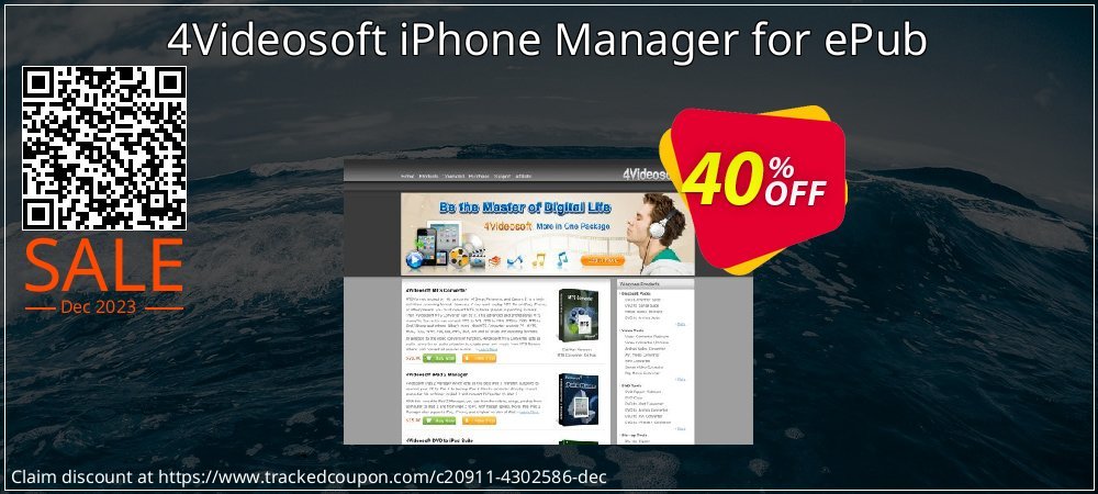 4Videosoft iPhone Manager for ePub coupon on World Party Day discounts
