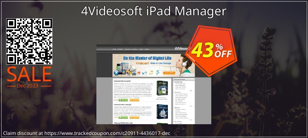 4Videosoft iPad Manager coupon on Working Day offering sales