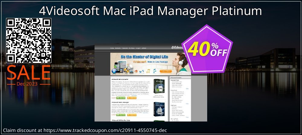 4Videosoft Mac iPad Manager Platinum coupon on National No Smoking Day promotions