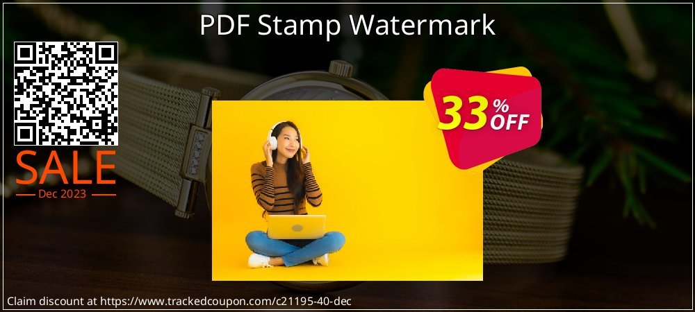 PDF Stamp Watermark coupon on World Backup Day offering sales
