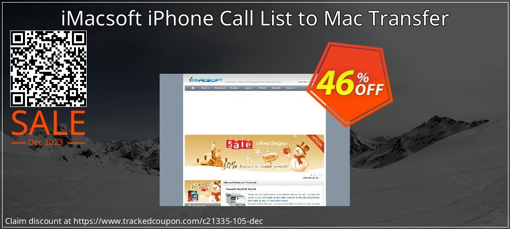 Get 40% OFF iMacsoft iPhone Call List to Mac Transfer offering sales