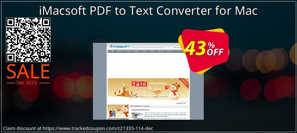 iMacsoft PDF to Text Converter for Mac coupon on Christmas Eve discount