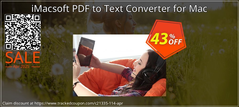 iMacsoft PDF to Text Converter for Mac coupon on April Fools' Day discount