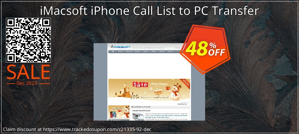iMacsoft iPhone Call List to PC Transfer coupon on Working Day deals