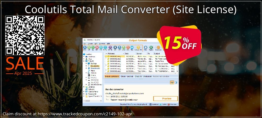 Coolutils Total Mail Converter - Site License  coupon on April Fools' Day discount