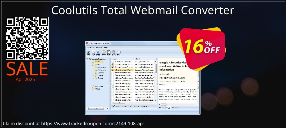 Coolutils Total Webmail Converter coupon on Easter Day sales