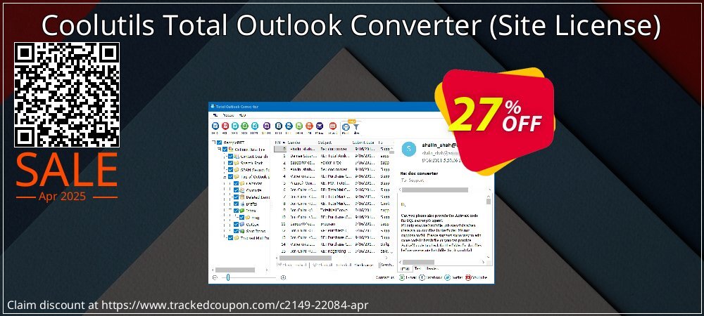 Coolutils Total Outlook Converter - Site License  coupon on Tell a Lie Day discounts