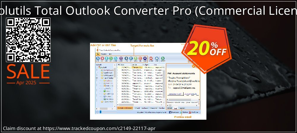 Coolutils Total Outlook Converter Pro - Commercial License  coupon on April Fools' Day offering discount