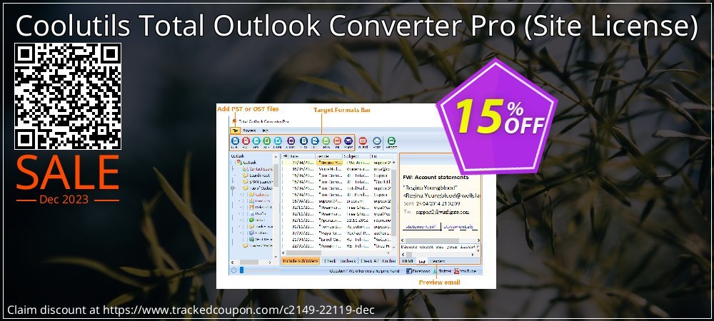 Claim 15% OFF Coolutils Total Outlook Converter Pro - Site License Coupon discount March, 2020