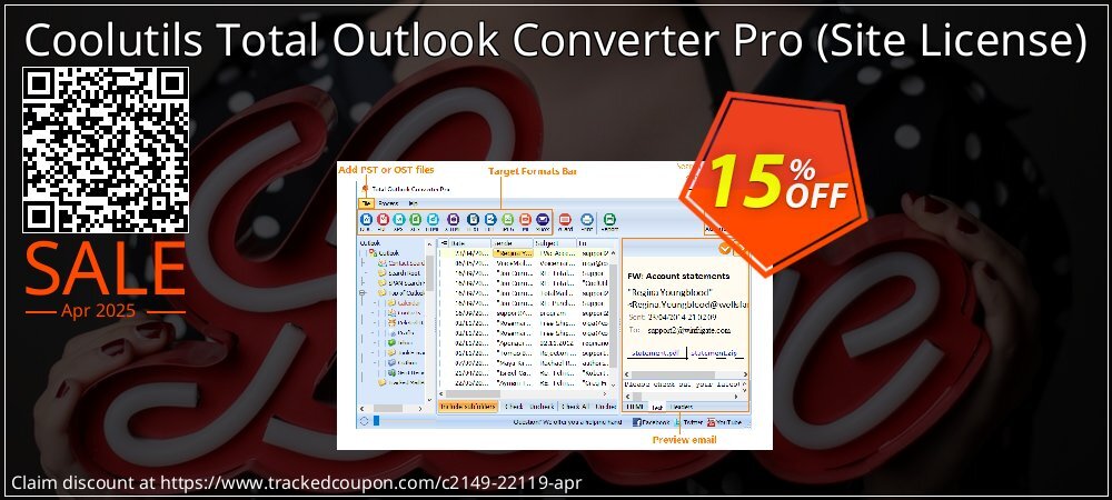 Coolutils Total Outlook Converter Pro - Site License  coupon on Tell a Lie Day super sale