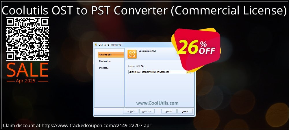 Coolutils OST to PST Converter - Commercial License  coupon on April Fools' Day offering discount