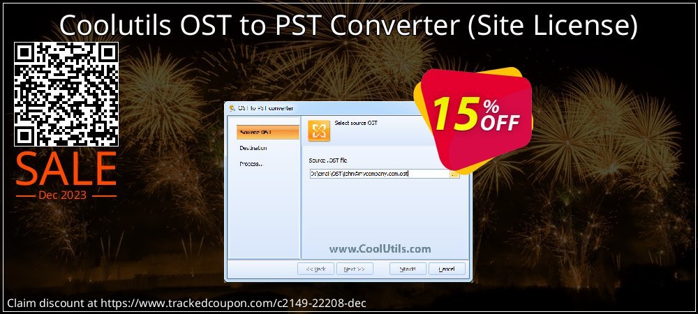 Coolutils OST to PST Converter - Site License  coupon on Easter Day offering sales