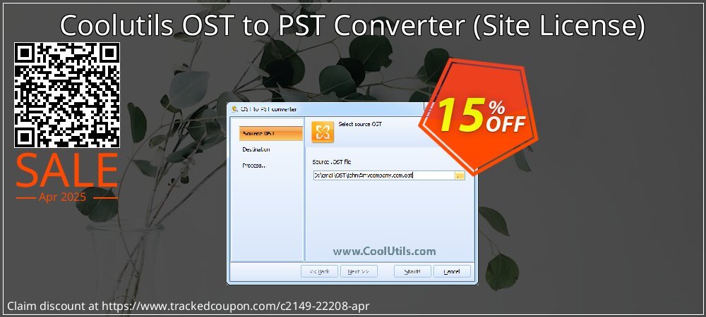 Coolutils OST to PST Converter - Site License  coupon on Easter Day offering sales