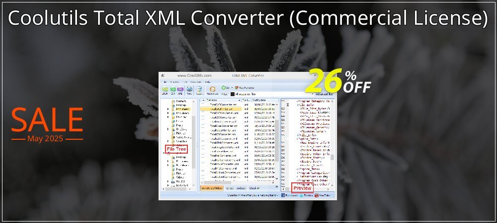 Coolutils Total XML Converter - Commercial License  coupon on National Walking Day sales