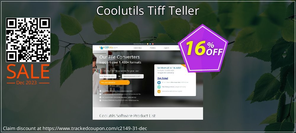 Coolutils Tiff Teller coupon on Palm Sunday discount