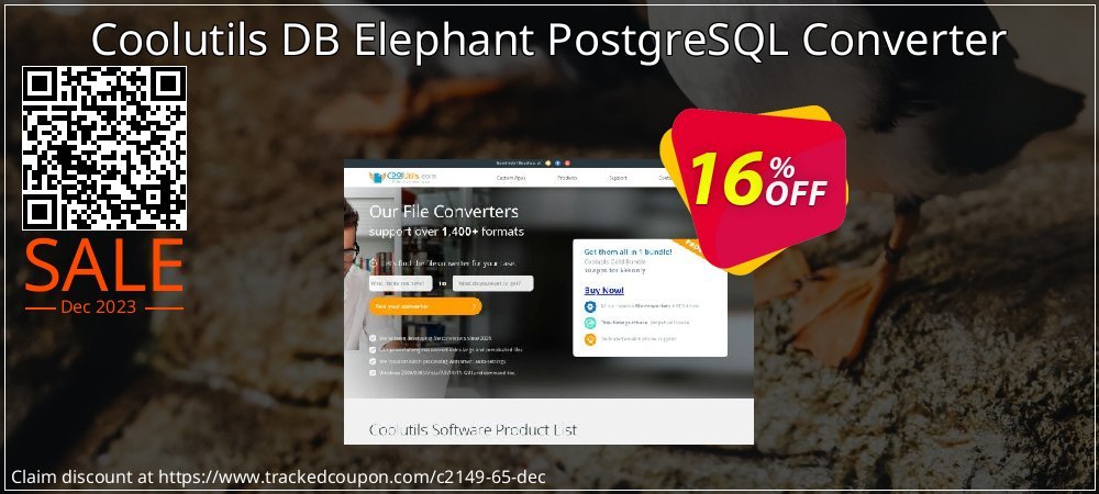 Coolutils DB Elephant PostgreSQL Converter coupon on National Walking Day offer