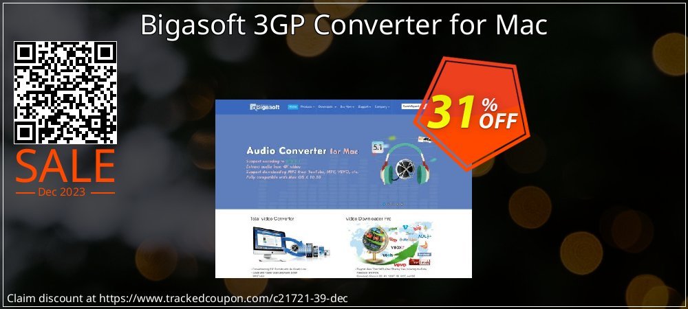 Bigasoft 3GP Converter for Mac coupon on All Saints' Eve super sale