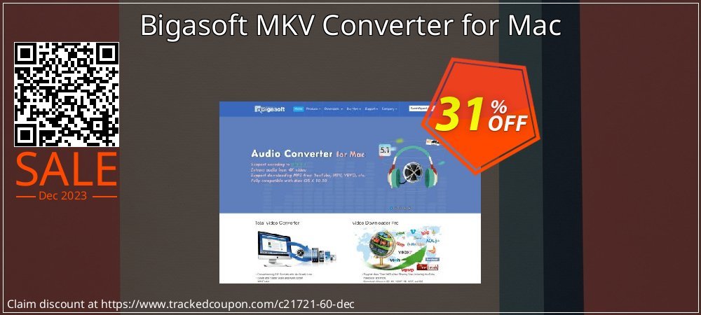 Bigasoft MKV Converter for Mac coupon on World Backup Day offer