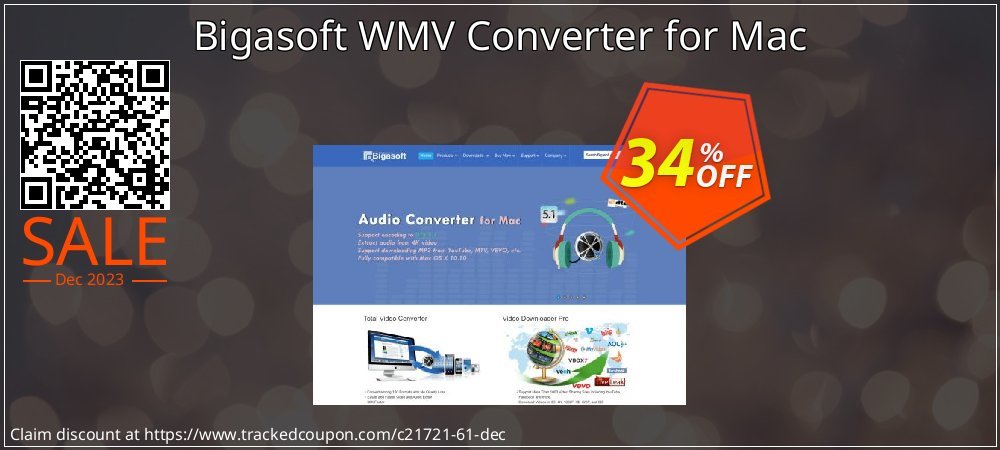 Bigasoft WMV Converter for Mac coupon on World Party Day offering discount