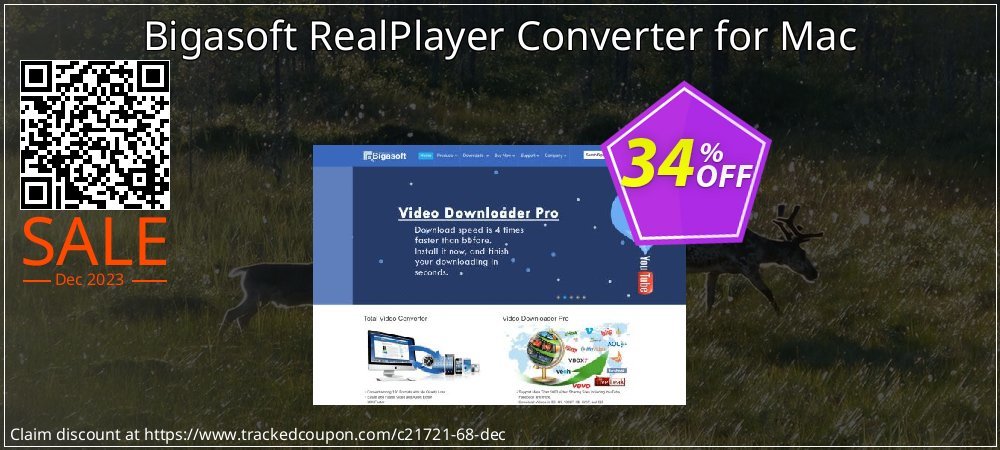 Bigasoft RealPlayer Converter for Mac coupon on Christmas Eve deals
