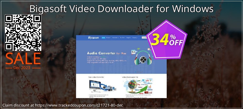 Bigasoft Video Downloader for Windows coupon on National Walking Day offering sales