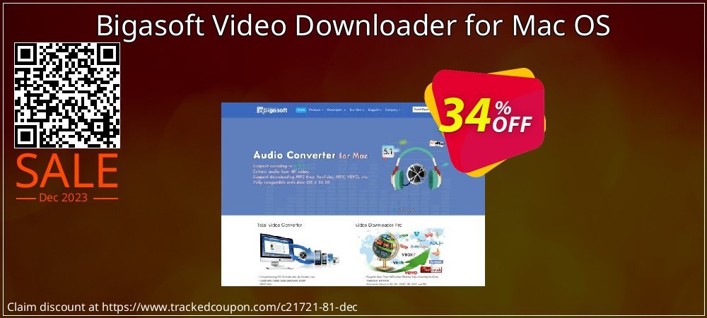 Bigasoft Video Downloader for Mac OS coupon on World Party Day super sale