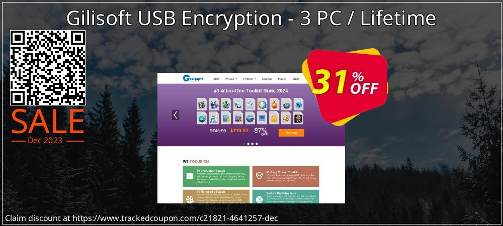 Gilisoft USB Encryption - 3 PC / Lifetime coupon on Working Day deals